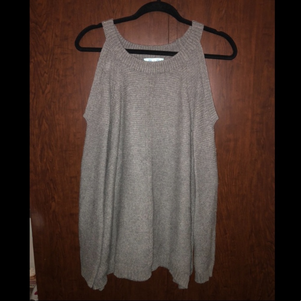Cold shoulder sweater